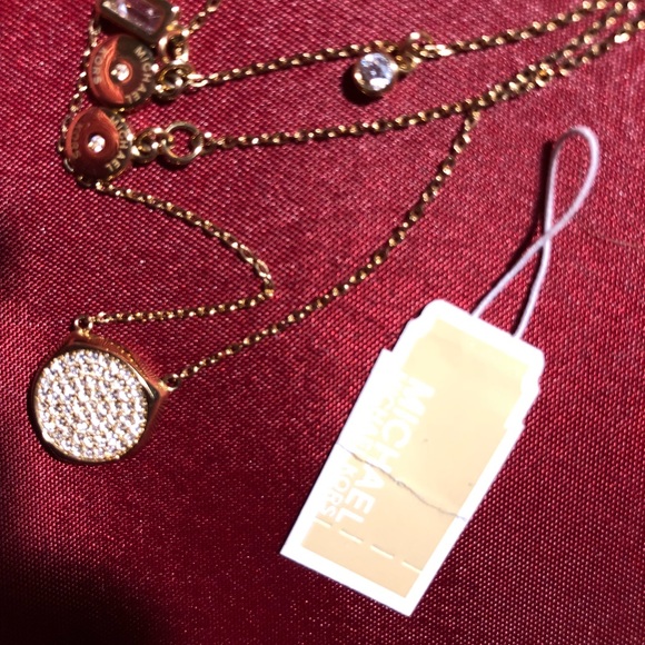 MK Beyond Brilliant 2-Layer Gold Tone Necklace NWT - Picture 4 of 5